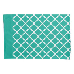 Housse D'oreillers Motif turquoise de Moraccan Quatrefoil d'Arcadie