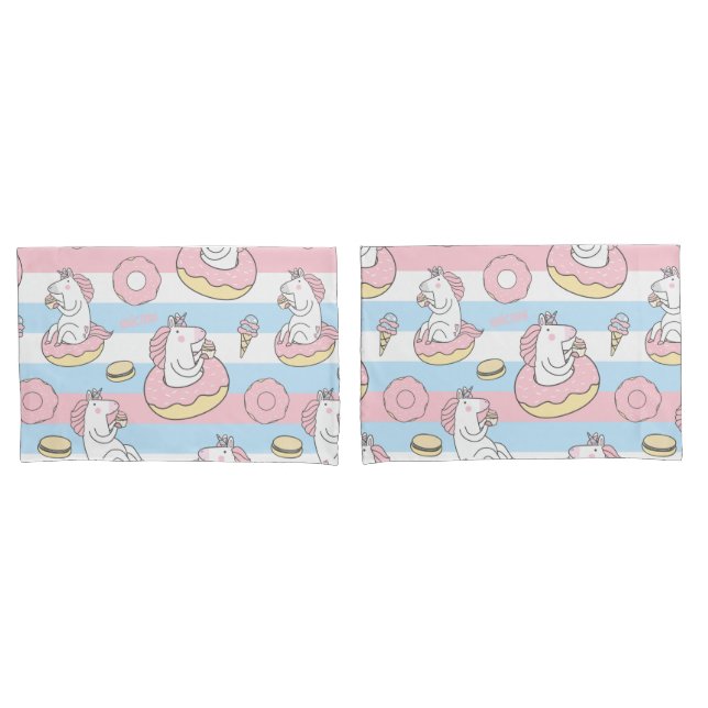 Housse D'oreillers Motif Unicorn (devant-Set)