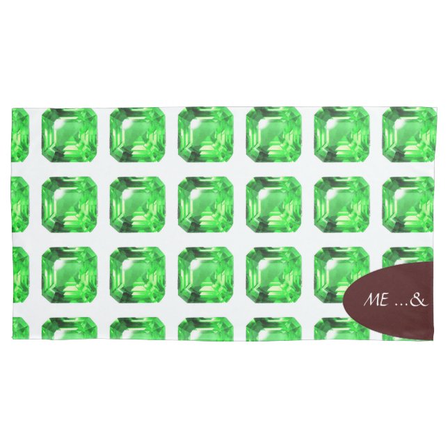 Housse D'oreillers Motif vert (devant-gauche)