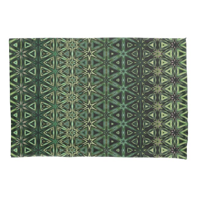 Housse D'oreillers Motif vert kitsch de Bohême (devant)