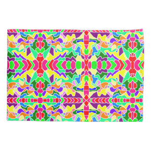 Housse D'oreillers Motifs de couleurs vives sur oreiller