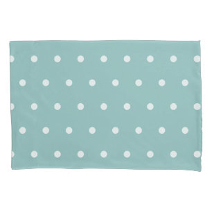 Housse D'oreillers Motifs géométriques bleus à lunettes Pois blancs