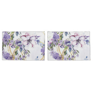 Housse D'oreillers Murugi Luxe Lits Regal Blossom Paire de