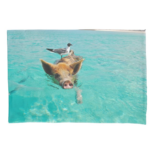 Housse D'oreillers Natation de porc avec la caisse standard de (devant)