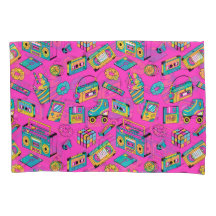 Neon rose coloré Retro 80s 90s Fun Tech Motif