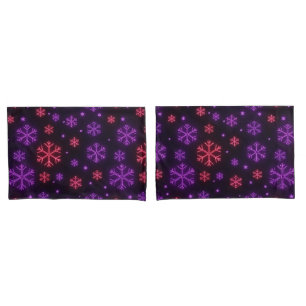Housse D'oreillers Neon Snowflakes