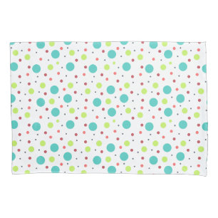 Housse D'oreillers Neon Vert bleu rouge rose gris Pois