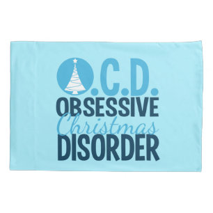 Housse D'oreillers Noël d'OCD (bleu)