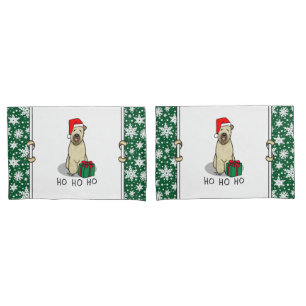 Housse D'oreillers Noël Père Noël Wheaten Terrier (blé 1b2) mignonne