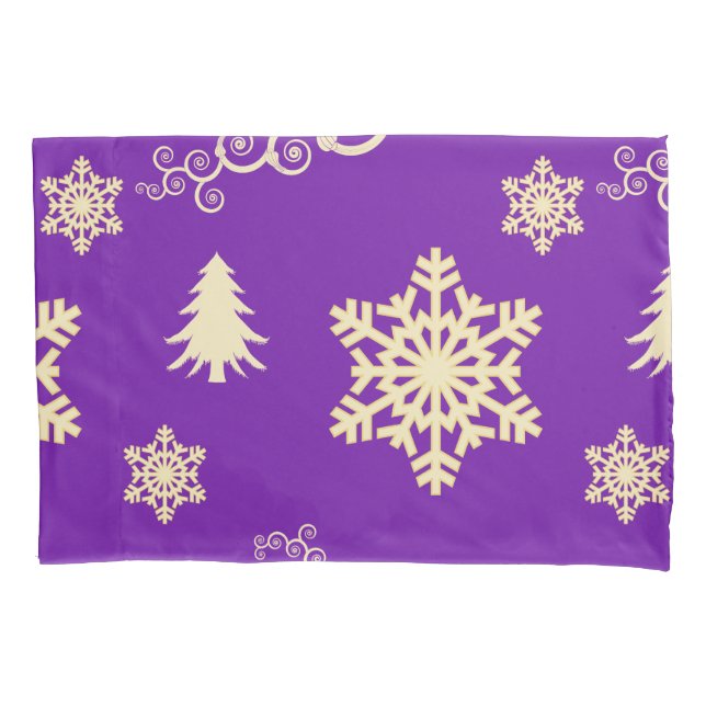 Housse D'oreillers Noël pourpre (devant)