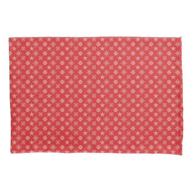 Housse D'oreillers Noël Rouge Blanc Élégant Vacances (devant)