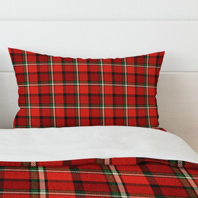 Housse D'oreillers Noël Rouge Plaid Motif Festive Festive (Christmas Red Plaid Pattern Festive Holiday Pillow Case)