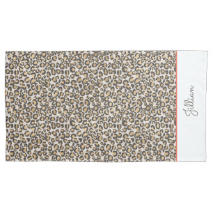 Housse D'oreillers Nom du Poster de animal léopard Neutrals Décor chi