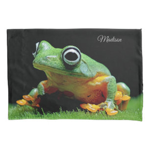 Housse D'oreillers Nom personnalisé Grenouille