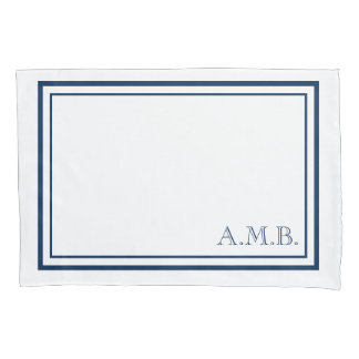 Housse D'oreillers Norme classique personnalisée de monogramme de
