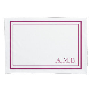 Housse D'oreillers Norme magenta classique personnalisée de