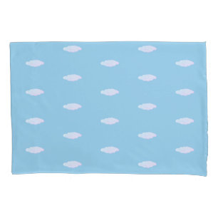 Housse D'oreillers Nuages mignons sur fond bleu clair