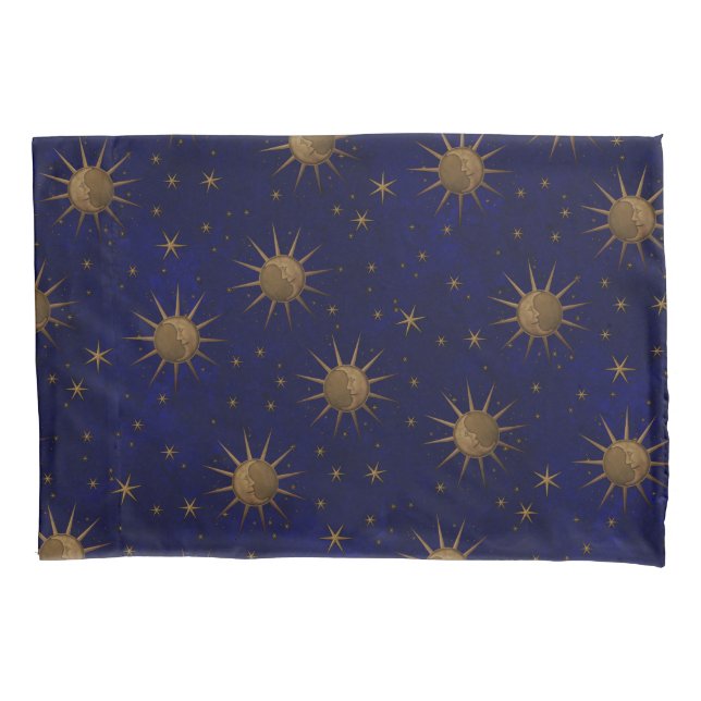 Housse D'oreillers Nuit étoilée de lune céleste de Sun (devant-gauche)