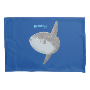 Housse D'oreillers Oiseau de mer mola mola mignonne caricature