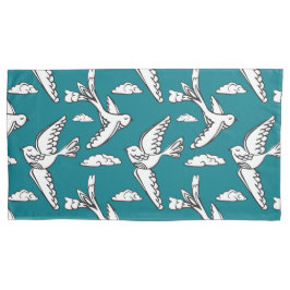 Housse D'oreillers Oiseaux volants et nuages coques coussins