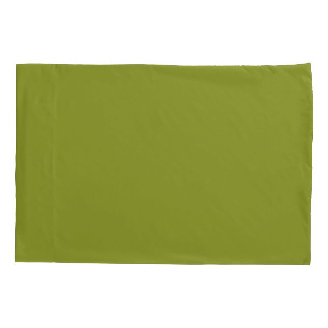 Housse D'oreillers Olive Green solid plain (Dos)