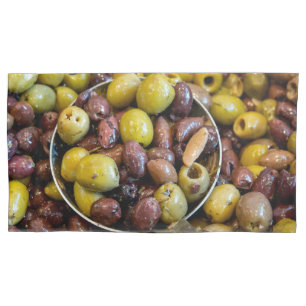 Housse D'oreillers Olives noires et vertes séchées