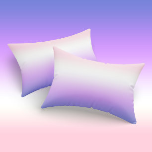 Housse D'oreillers Ombre Girls Pastel Rose Blanc Violet Dégradé