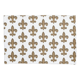 Housse D'oreillers Or French Fleur de Lis