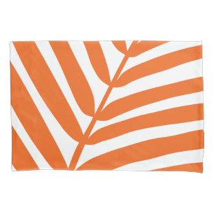 Housse D'oreillers Orange feuille de palme