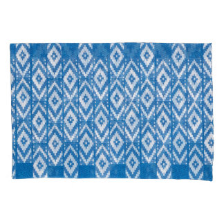 Housse D'oreillers ornement ethnique sur lin naturel textile