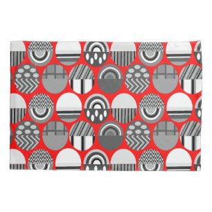 Housse D'oreillers Ovales à motifs gris