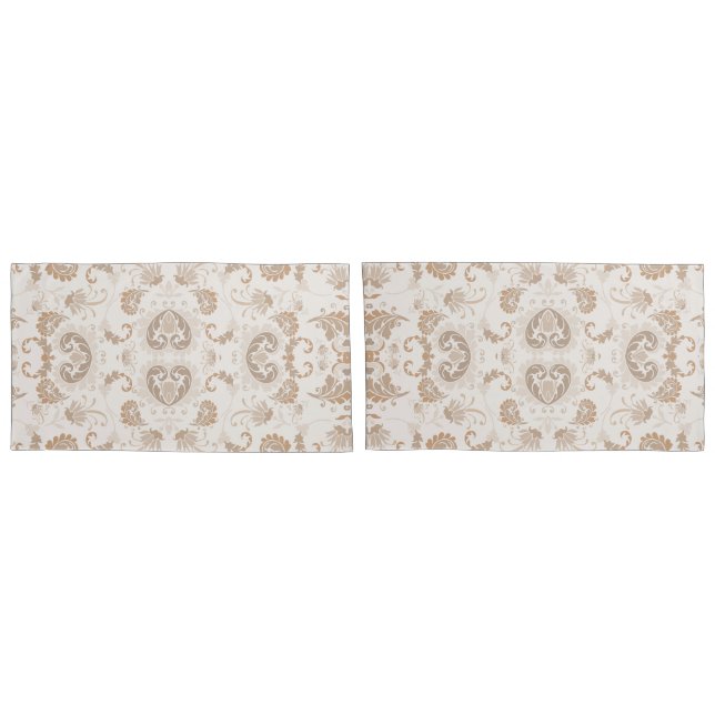 Housse D'oreillers Paisley en beige esthétique moderne Tan Brown (Dos-Set)