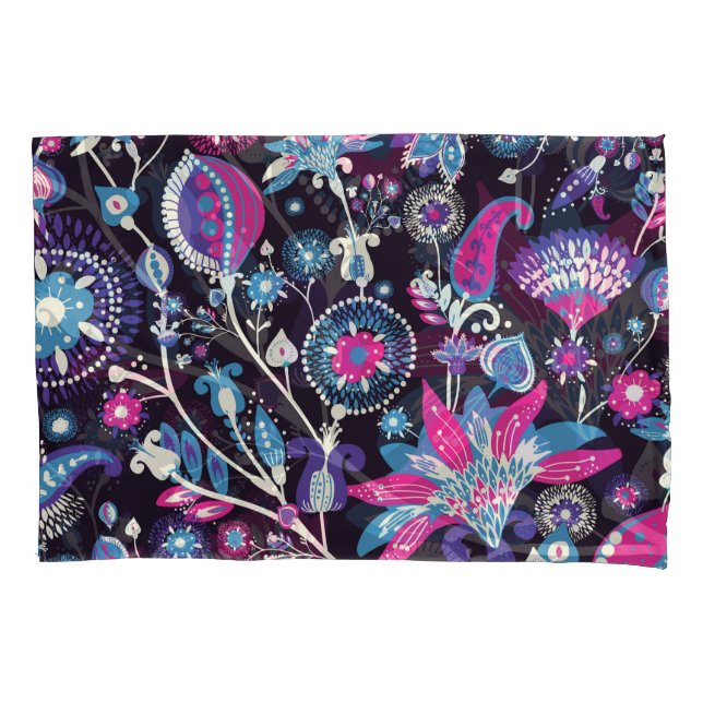 Housse D'oreillers Paisley moderne : motif traditionnel oriental. (devant)