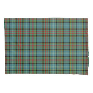 Housse D'oreillers Paisley Scotland District Tartan Turquoise et noir