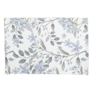 Housse D'oreillers Pale Blue Floral Standard Pillowcase
