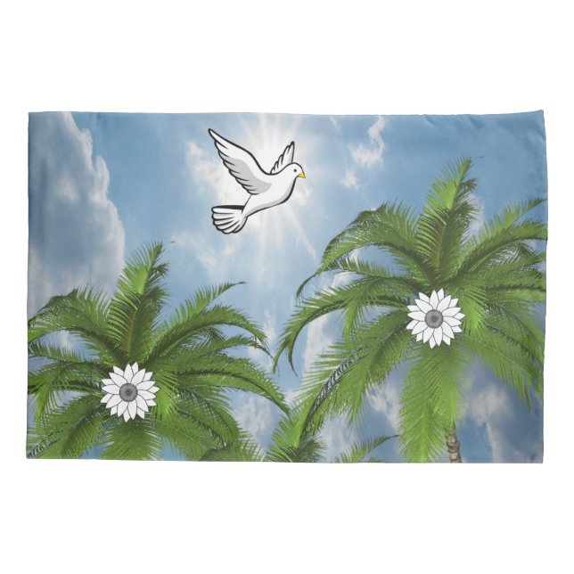 Housse D'oreillers Palmier Coque coussin (Dos)