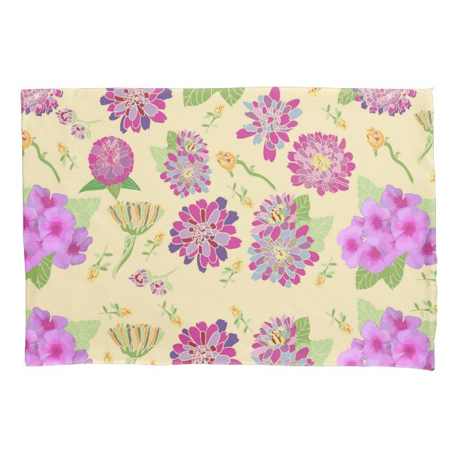 Housse D'oreillers Pansies Floral Simple Étui (devant)