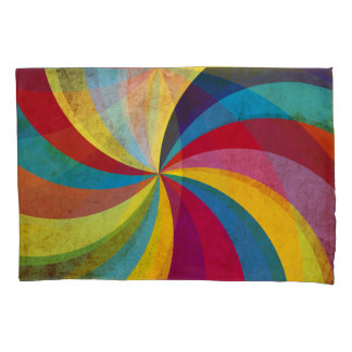 Housse D'oreillers Papier rétro Grunge, arrière - plan tourbillon col