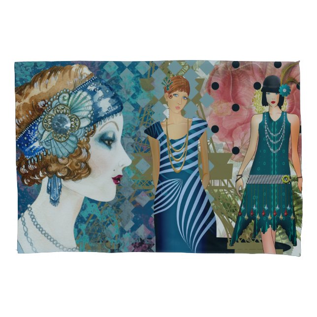 Housse D'oreillers Papiers Art déco (devant)