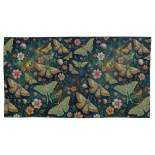 Housse D'oreillers Papillon de Lune et Phases de la Lune, Fleurs de N