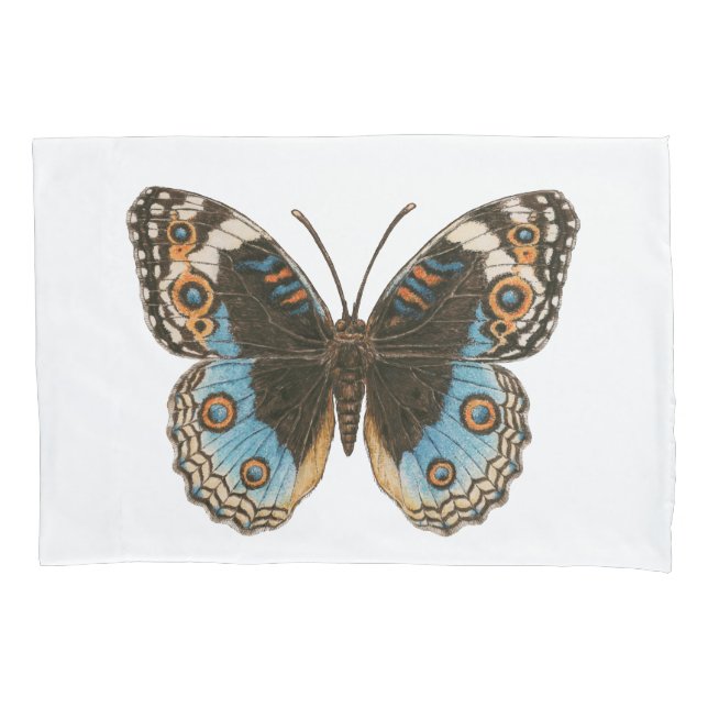 Housse D'oreillers Papillon Pansy Bleu (devant)