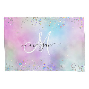Housse D'oreillers Parties scintillant holographique Rainbow Pastels 