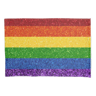 Housse D'oreillers PARTIES SCINTILLANT LGBT Rainbow Pride Coussin Coq