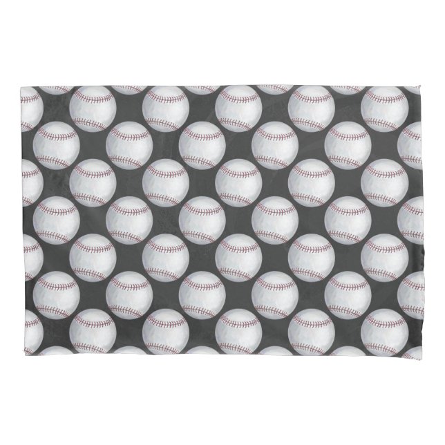 Housse D'oreillers Partout motif de base-ball (devant)