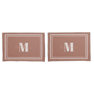 Housse D'oreillers Pastel Brown nommé Coussin Coque couleur B17868