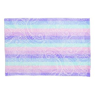 Housse D'oreillers Pastel Candy   Motif d'Imaginaire doux rayé