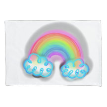 Pastel Rainbow Doodart Pillowcase