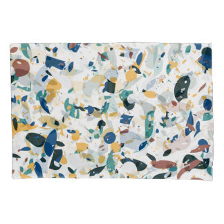 Housse D'oreillers Pastel Terrazzo : Motif Abstrait moderne.