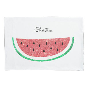 Housse D'oreillers pastèque fausse parties scintillant