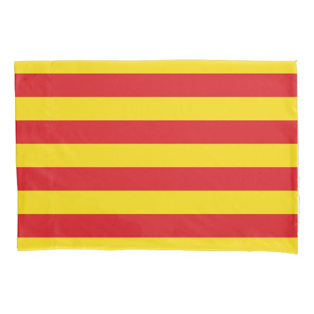 Housse D'oreillers Patriotique simple Pillowcase avec drapeau de Cata (devant)